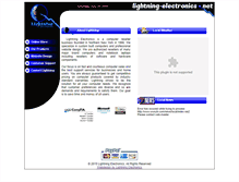 Tablet Screenshot of lightning-electronics.net